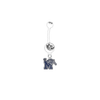 Memphis Tigers WHITE College Belly Button Navel Ring