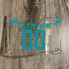 Miami Dolphins Custom Name & Number Full Size Football Helmet Visor Shield Clear w/ Clips - Aqua Green
