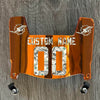 Miami Dolphins Custom Name & Number Mini Football Helmet Visor Shield Orange Chrome Mirror w/ Clips - Money Print