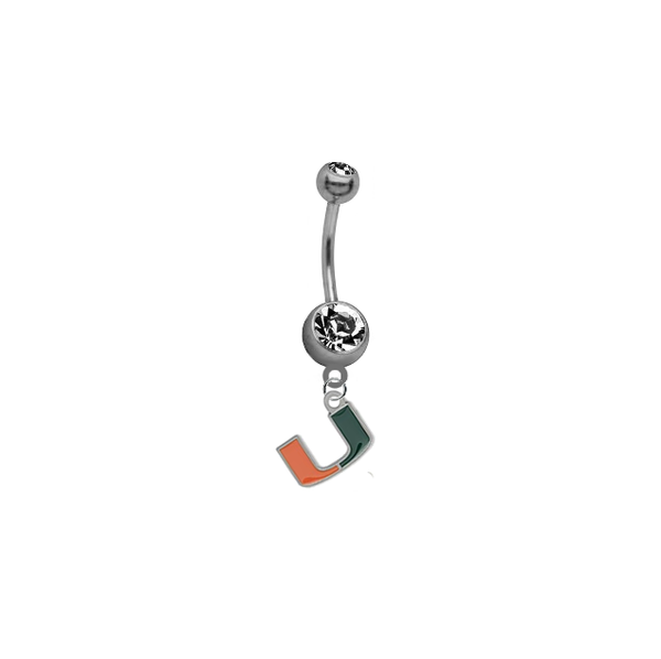 Miami Hurricanes NCAA College Belly Button Navel Ring