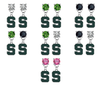 Michigan State Spartans NCAA Swarovski Crystal Stud Rhinestone Earrings