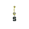 Michigan State Spartans GOLD College Belly Button Navel Ring