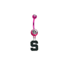 Michigan State Spartans PINK College Belly Button Navel Ring