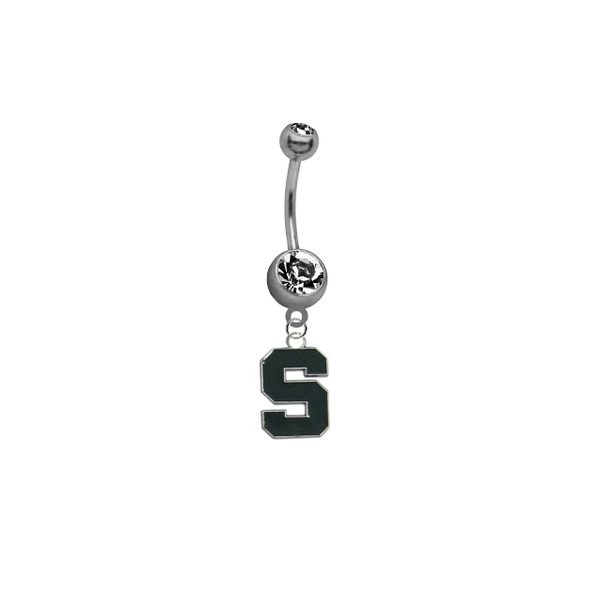 Michigan State Spartans NCAA College Belly Button Navel Ring