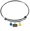 Michigan Wolverines BLACK Expandable Wire Bangle Charm Bracelet