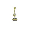 Michigan Wolverines GOLD College Belly Button Navel Ring