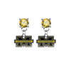 Michigan Wolverines GOLD Swarovski Crystal Stud Rhinestone Earrings
