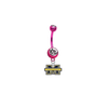 Michigan Wolverines PINK College Belly Button Navel Ring