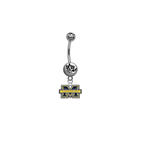 Michigan Wolverines NCAA College Belly Button Navel Ring