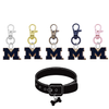 Michigan Wolverines 2 NCAA Pet Tag Dog Cat Collar Charm
