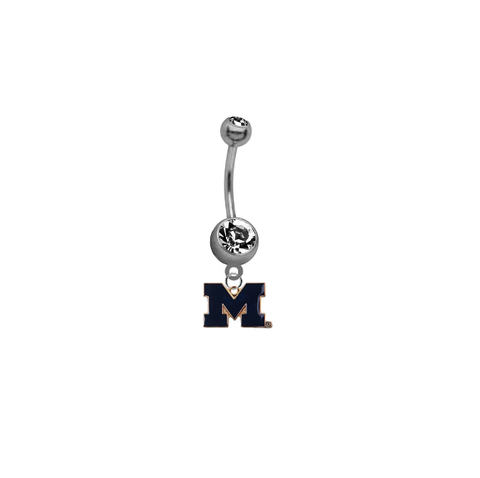 Michigan Wolverines Style 2 NCAA College Belly Button Navel Ring