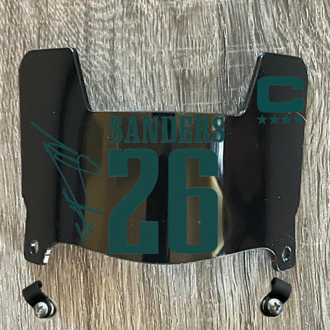 Philadelphia Eagles Miles Sanders Mini Football Helmet Visor Shield Black Dark Tint w/ Clips - PICK COLOR