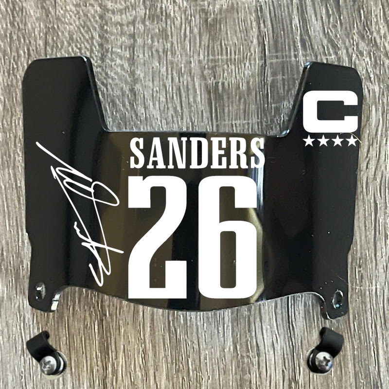 Philadelphia Eagles Miles Sanders Mini Football Helmet Visor Shield Black Dark Tint w/ Clips - PICK COLOR
