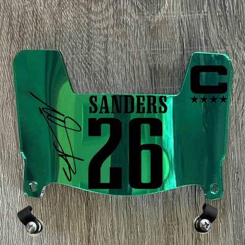 Philadelphia Eagles Miles Sanders Mini Football Helmet Visor Shield Green Chrome Mirror w/ Clips - PICK COLOR
