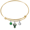 Milwaukee Bucks GOLD Color Edition Expandable Wire Bangle Charm Bracelet