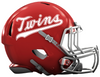 Minnesota Twins Custom Concept Red Mini Riddell Speed Football Helmet