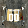 Minnesota Vikings Custom Name & Number Mini Football Helmet Visor Shield Silver Chrome Mirror w/ Clips - White