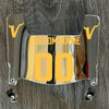 Minnesota Vikings Custom Name & Number Mini Football Helmet Visor Shield Silver Chrome Mirror w/ Clips - Yellow