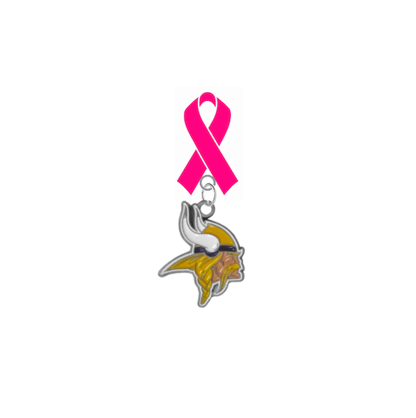 Minnesota Vikings NFL Breast Cancer Awareness / Mothers Day Pink Ribbon Lapel Pin