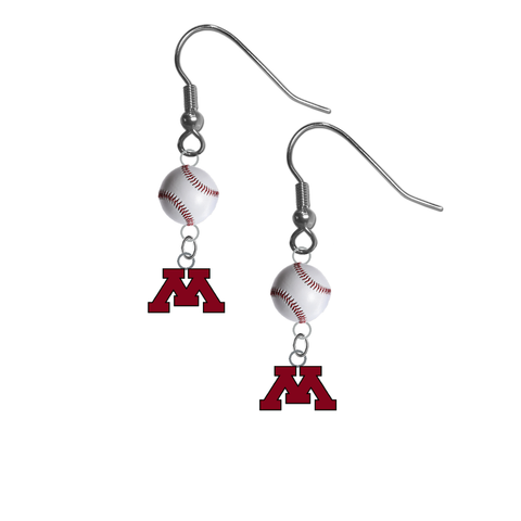 Minnesota Gophers NCAA Baseball Dangle Earrings