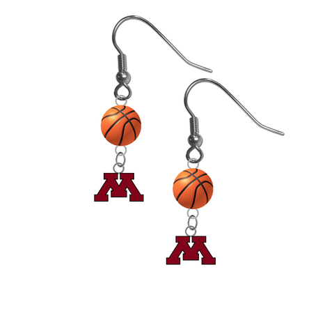 Minnesota Gophers NCAA Basketball Dangle Earrings