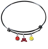 Minnesota Gophers BLACK Color Edition Expandable Wire Bangle Charm Bracelet