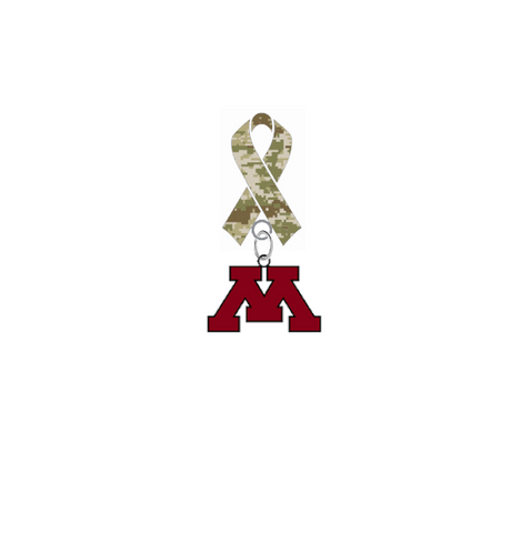 Minnesota Gophers Salute to Service Military Appreciation Camo Ribbon Lapel Pin