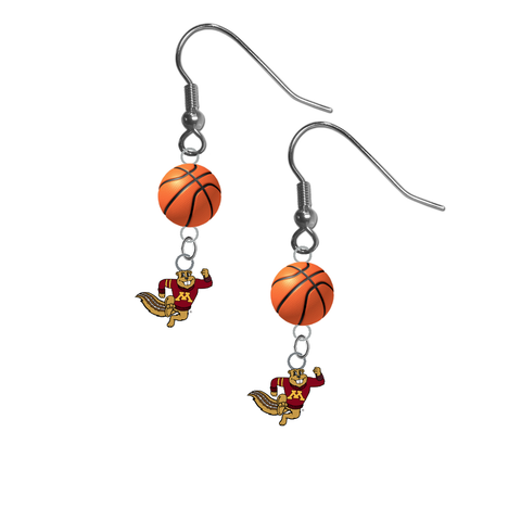 Minnesota Gophers Mascot NCAA Basketball Dangle Earrings