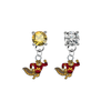 Minnesota Gophers Mascot GOLD & CLEAR Swarovski Crystal Stud Rhinestone Earrings