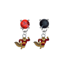Minnesota Gophers Mascot RED & BLACK Swarovski Crystal Stud Rhinestone Earrings