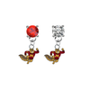 Minnesota Gophers Mascot RED & CLEAR Swarovski Crystal Stud Rhinestone Earrings