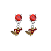 Minnesota Gophers Mascot RED Swarovski Crystal Stud Rhinestone Earrings