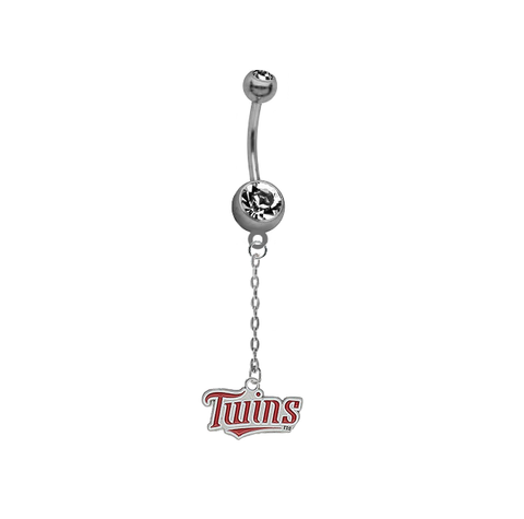 Minnesota Twins Dangle Chain Belly Button Navel Ring