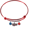 Minnesota Twins Red MLB Expandable Wire Bangle Charm Bracelet