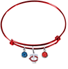 Minnesota Twins Style 2 Red MLB Expandable Wire Bangle Charm Bracelet