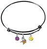 Minnesota Vikings Black NFL Expandable Wire Bangle Charm Bracelet