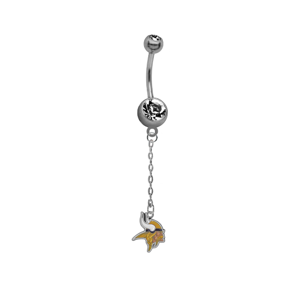 Minnesota Vikings Chain NFL Football Belly Button Navel Ring