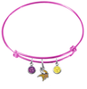 Minnesota Vikings Pink NFL Expandable Wire Bangle Charm Bracelet