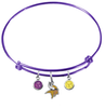 Minnesota Vikings Purple NFL Expandable Wire Bangle Charm Bracelet
