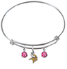 Minnesota Vikings NFL Expandable Wire Bangle Charm Bracelet