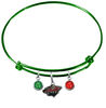 Minnesota Wild Color Edition GREEN Expandable Wire Bangle Charm Bracelet