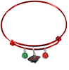 Minnesota Wild Color Edition RED Expandable Wire Bangle Charm Bracelet