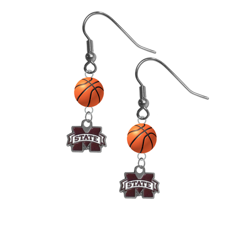 Mississippi State Bulldogs NCAA Basketball Dangle Earrings