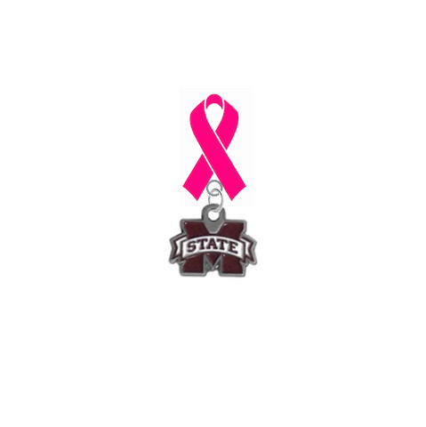 Mississippi State Bulldogs Breast Cancer Awareness / Mothers Day Pink Ribbon Lapel Pin