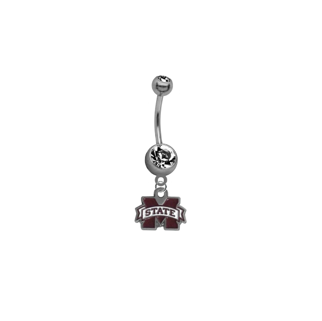 Mississippi State Bulldogs NCAA College Belly Button Navel Ring