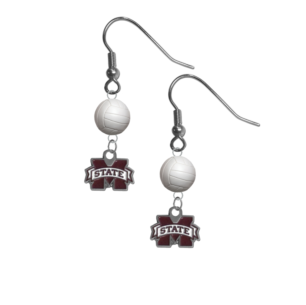 Mississippi State Bulldogs NCAA Volleyball Dangle Earrings
