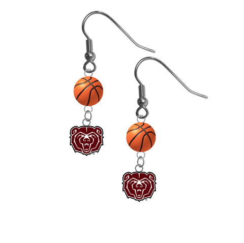 Missouri State Bears NCAA Basketball Dangle Earrings