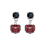 Missouri State Bears BLACK Swarovski Crystal Stud Rhinestone Earrings