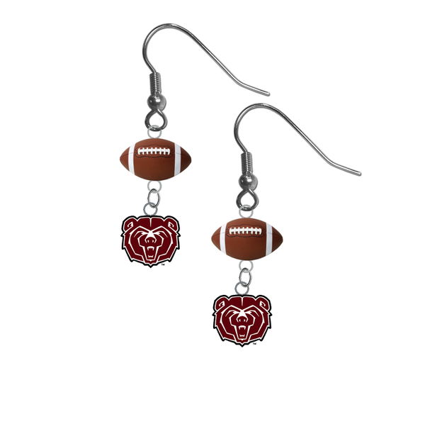 Missouri State Bears NCAA Football Dangle Earrings