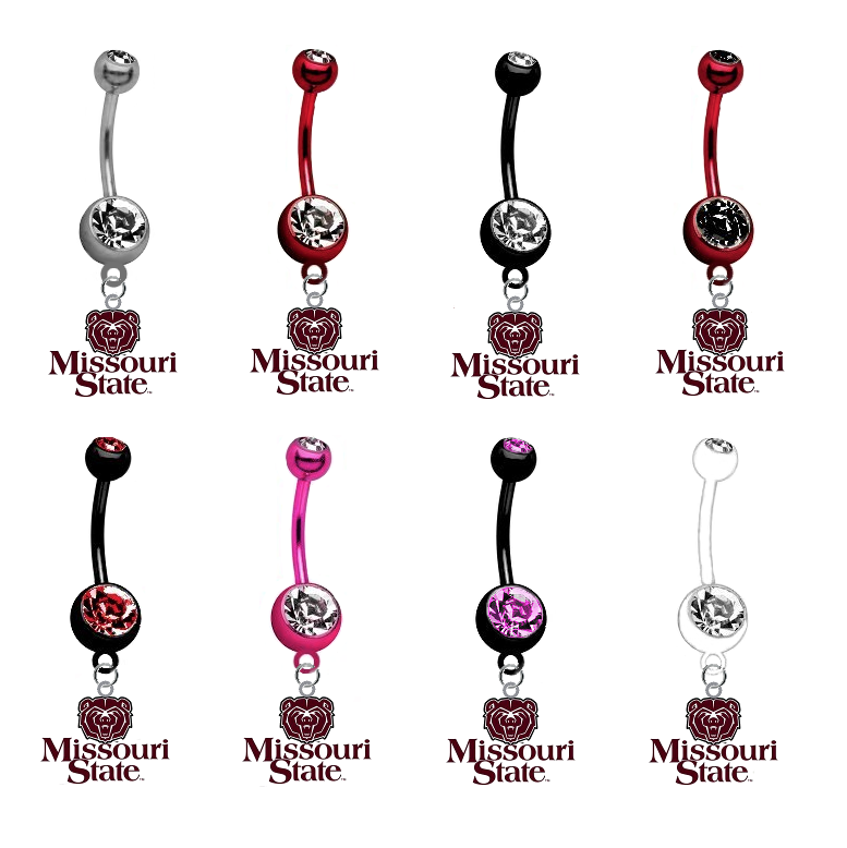 Missouri State Bears NCAA College Belly Button Navel Ring - Pick Your Color